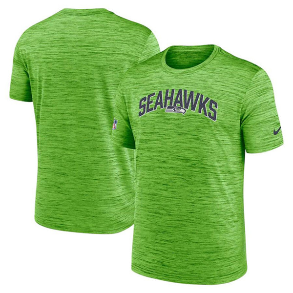 Men's Seattle Seahawks Green Sideline Velocity Stack Performance T-Shirt - Click Image to Close